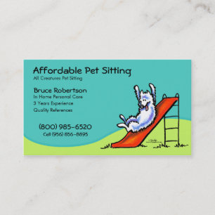 Carte De Visite Entreprises de garderie pour chiens d'animaux dome