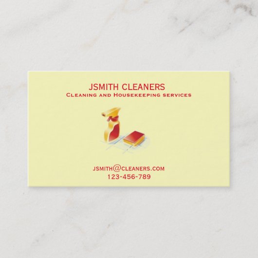 Carte De Visite Entreprises de ménage ou de nettoyage à distance (Devant)