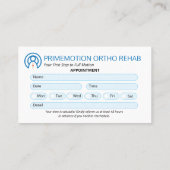 Carte De Visite Entreprises de réadaptation orthopédique | Nominat (Dos)