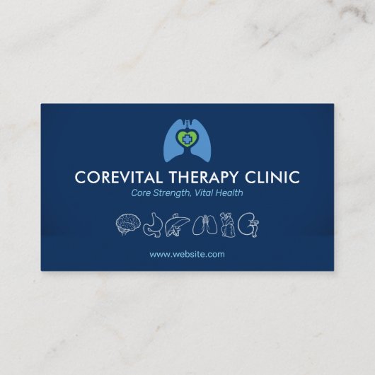 Carte De Visite Entreprises de réadaptation pulmonaire | Code-barr (Dos)