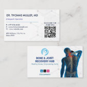 Carte De Visite Entreprises de récupération orthopédique | Code-ba (Devant / Derrière)