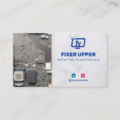 Carte De Visite Entreprises de réparation informatique | Code-barr (Dos)