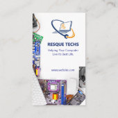 Carte De Visite Entreprises de réparation informatique | Potrait b (Dos)