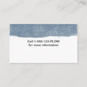 Carte De Visite Entreprises de soufflage de neige - Récupération d (Dos)