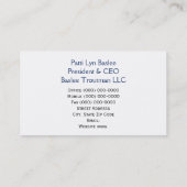 Carte De Visite Entreprises nommées faites sur commande de LLC de (Dos)