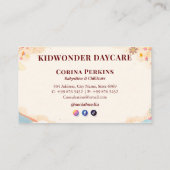 Carte De Visite Entreprises professionnelles | Aquarelle pour enfa (Dos)