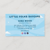 Carte De Visite Entreprises professionnelles | garderie autorisée (Dos)