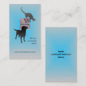 Carte De Visite Entretien avec les animaux de compagnie/Animaux de (Devant / Derrière)
