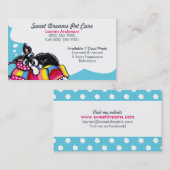 Carte De Visite Entretien avec les animaux de compagnie Schnauzer  (Devant / Derrière)