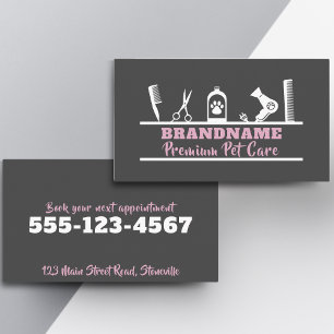 Carte De Visite Entretien avec les animaux, service de toilettage