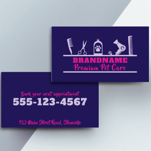 Carte De Visite Entretien avec les animaux, service de toilettage