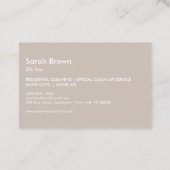 Carte De Visite Entretien de la maison de nettoyage (Dos)