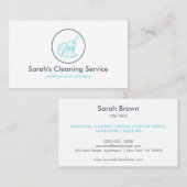 Carte De Visite Entretien de la maison de nettoyage de chambre (Devant / Derrière)