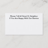 Carte De Visite Entretien de la maison Retro Handyman (Dos)