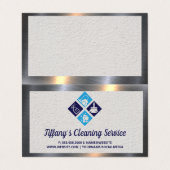 Carte De Visite Entretien de la maison services propres (Extérieur déplié)