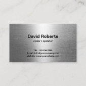 Carte De Visite Entretien de la pelouse Aménagement de la métallur (Dos)