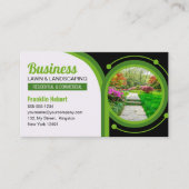 Carte De Visite Entretien de la pelouse de moulage en vert noir (Devant)