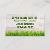 Carte De Visite Entretien de la pelouse de triage Paysage Aménagem (Devant)