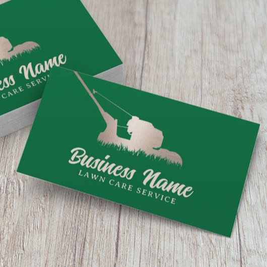 Carte De Visite Entretien de la pelouse et Landscaping Gold Mower 
