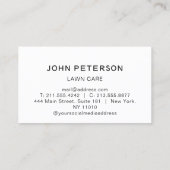 Carte De Visite Entretien de la pelouse Jardinage Paysage Vert Her (Dos)
