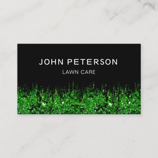 Carte De Visite Entretien de la pelouse Jardinage Paysage Vert Her (Devant)