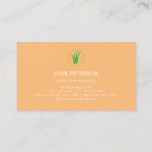 Carte De Visite Entretien de la pelouse Jardinage Service de coupe (Dos)