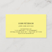 Carte De Visite Entretien de la pelouse Jardinage Services Paysage (Dos)