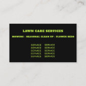 Carte De Visite *~* Entretien de la pelouse Landscapping Green Gra (Dos)