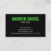 Carte De Visite Entretien de la pelouse moderne et professionnel A (Dos)