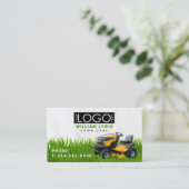 Carte De Visite Entretien de la pelouse Paysage de l'aviron Logo d (Debout devant)