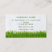 Carte De Visite Entretien de la pelouse Paysage de l'aviron Logo d (Dos)