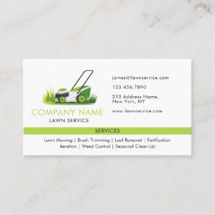 Carte De Visite Entretien de pelouse aménagement paysager Services