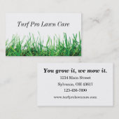 Carte De Visite Entretien de pelouse et aménagement paysager (Devant / Derrière)