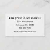 Carte De Visite Entretien de pelouse et aménagement paysager (Dos)