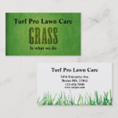 Carte De Visite Entretien de pelouse et aménagement paysager (Devant / Derrière)