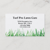 Carte De Visite Entretien de pelouse et aménagement paysager (Dos)