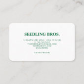 Carte De Visite Entretien de pelouse Gazon vert (Dos)