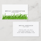 Carte De Visite Entretien de pelouse moderne - Herbe paysagère (Devant / Derrière)