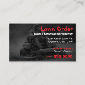 Carte De Visite Entretien de pelouse professionnel et services d'a
