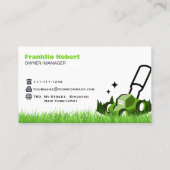 Carte De Visite Entretien de pelouse vert blanc professionnel et a (Dos)