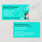 Carte De Visite Entretien de réparation de nettoyage Janitorial tu (Devant / Derrière)