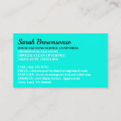 Carte De Visite Entretien de réparation de nettoyage Janitorial tu (Dos)