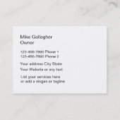 Carte De Visite Entretien des Voitures (Dos)