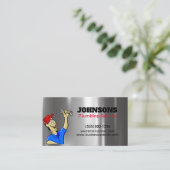 Carte De Visite Entretien en métal de clé en caoutchouc (Debout devant)