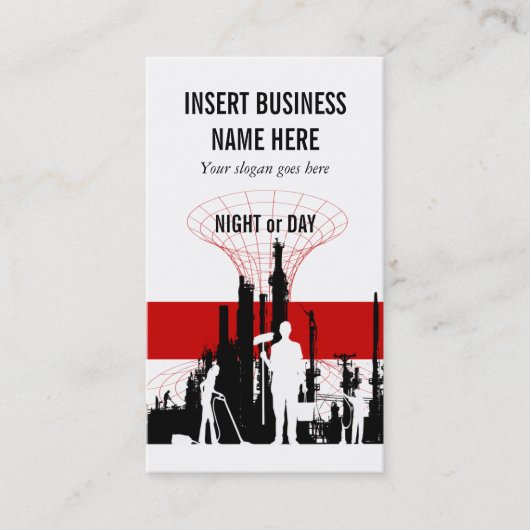 Carte De Visite Entretien industriel de service de nettoyage (Devant)