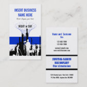 Carte De Visite Entretien industriel de service de nettoyage (Devant / Derrière)