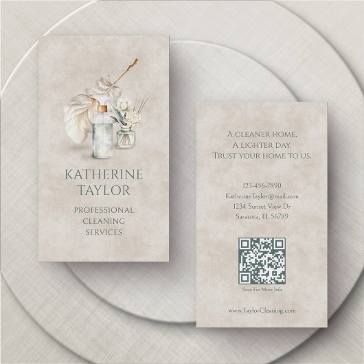 Carte De Visite Entretien Ménager Professionnel