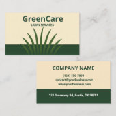 Carte De Visite Entretien minimal de pelouse (Devant / Derrière)