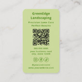 Carte De Visite Entretien paysager professionnel d'espaces verts (Dos)