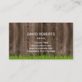 Carte De Visite Entretien professionnel de la pelouse et du bois d (Dos)